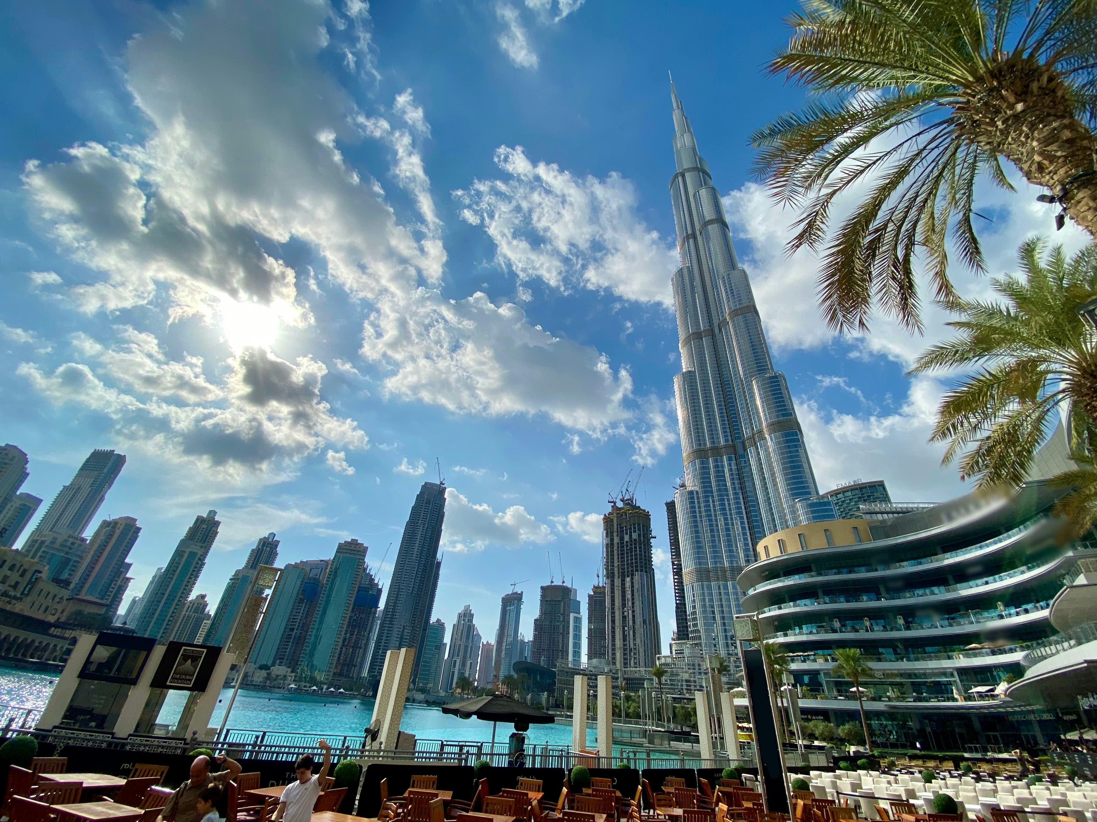 Burj Khalifa and Dubai waterfront skyline