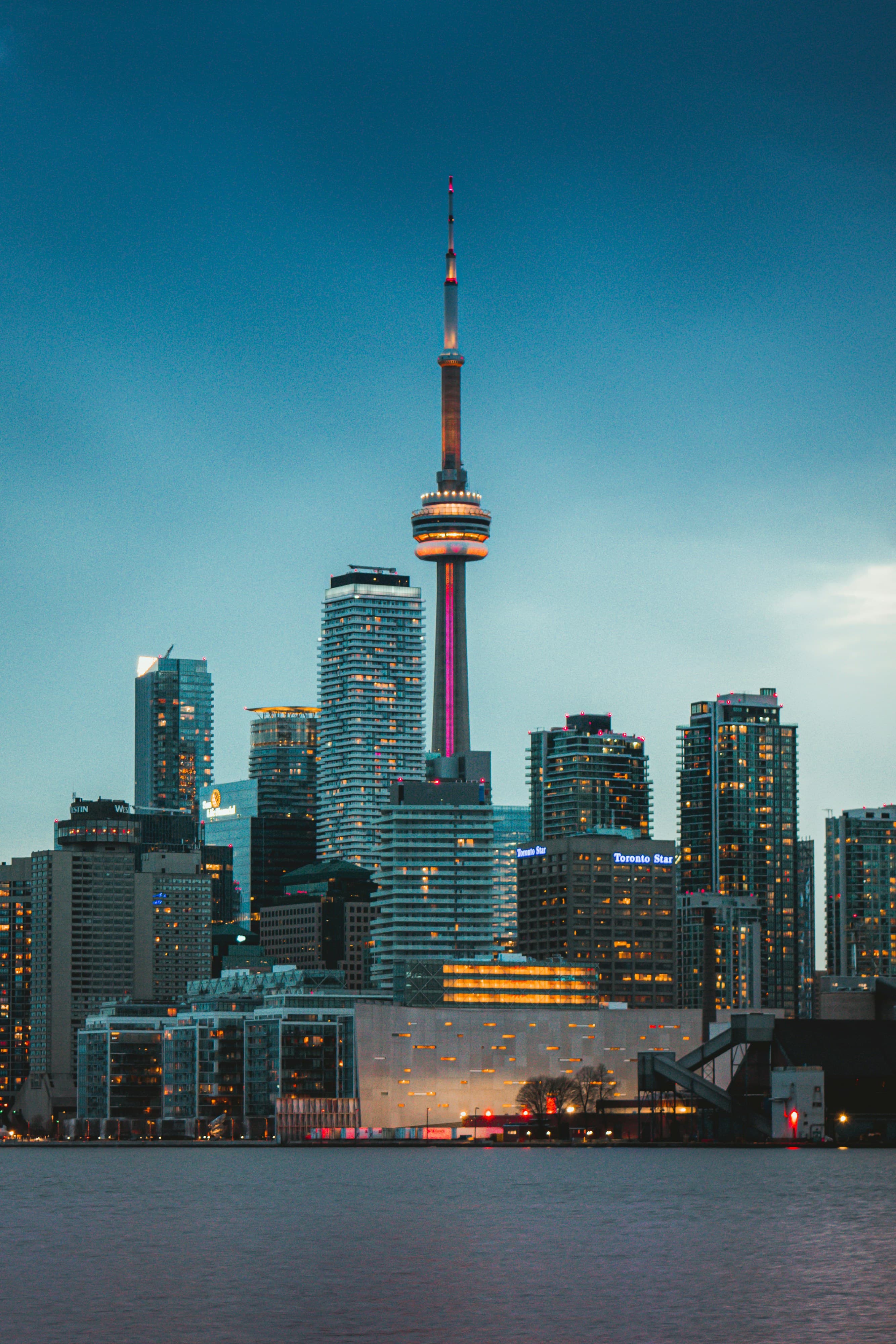 Toronto skyline with the CN Tower in Canada