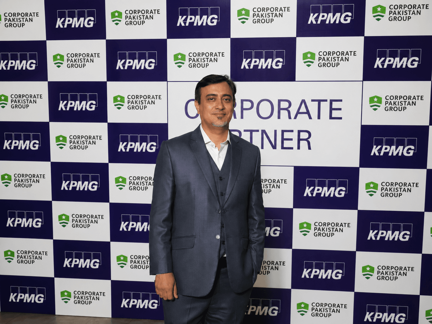 Mr. Raza at a corporate partnership event